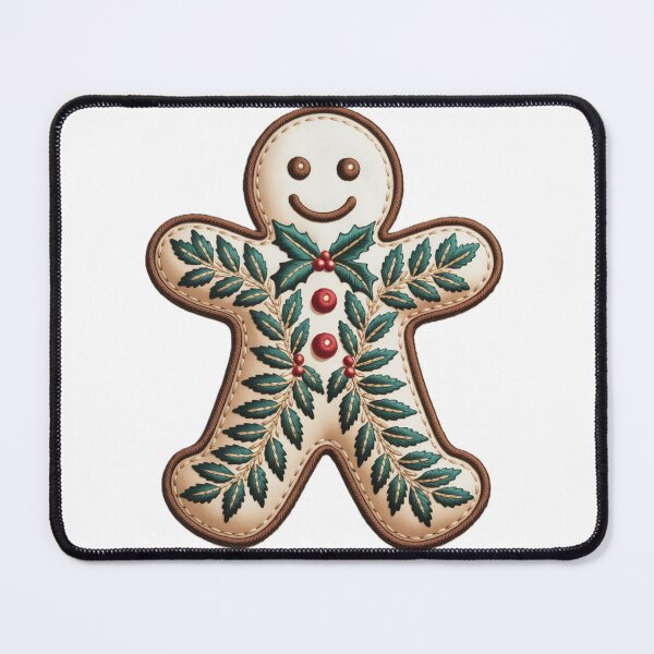 Item preview, Frosted Gingerbread Man Embroidery designed and sold by JediKittenWars.