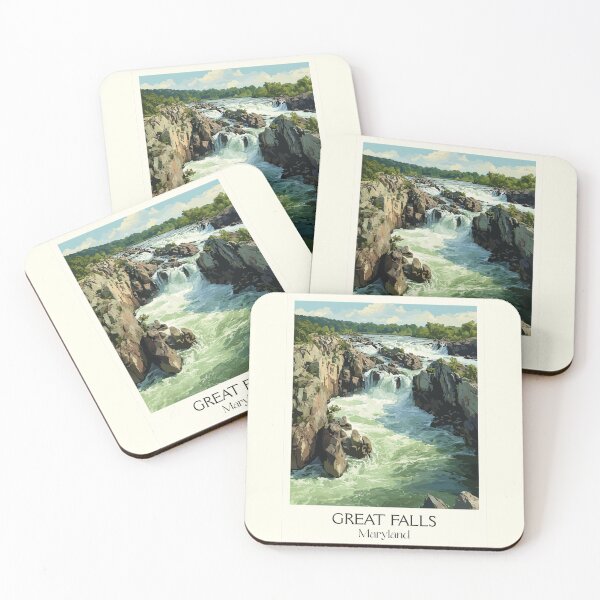 Item preview, Great Falls Maryland Potomac River | Rushing Rapids Poster designed and sold by TuncGK.