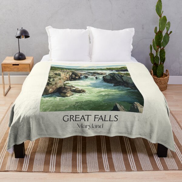 Item preview, Great Falls Maryland Potomac River | Rushing Rapids Poster designed and sold by TuncGK.