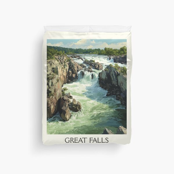 Item preview, Great Falls Maryland Potomac River | Rushing Rapids Poster designed and sold by TuncGK.