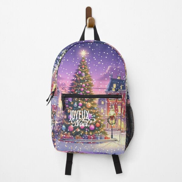 Item preview, Christmas City Scene – Cozy Winter Town Illustration with Christmas Trees and Lights designed and sold by Sugar Wisdom .