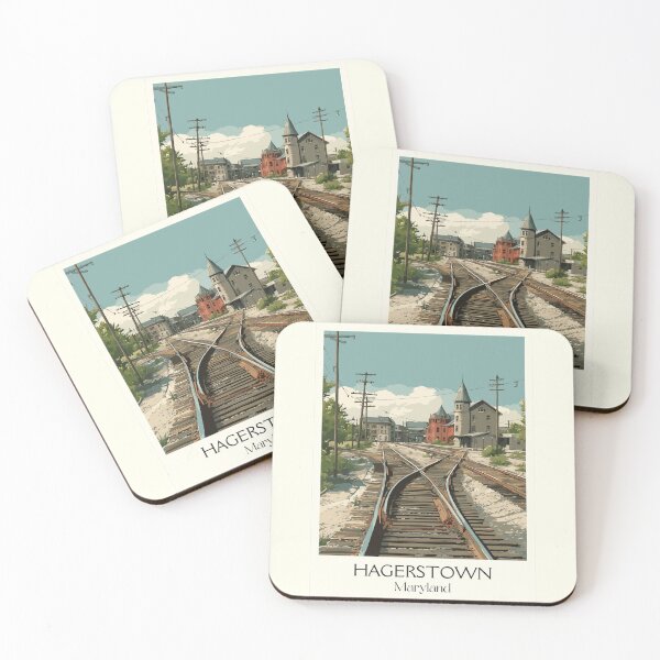 Item preview, Hagerstown Maryland Railroad Hub | Historic Train Poster designed and sold by TuncGK.