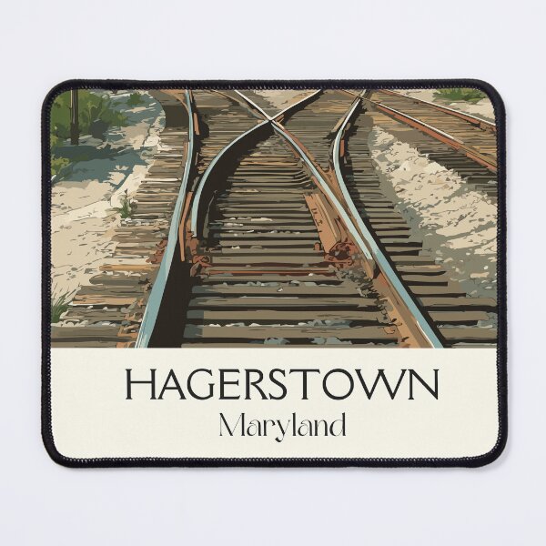 Item preview, Hagerstown Maryland Railroad Hub | Historic Train Poster designed and sold by TuncGK.