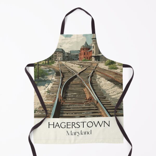 Item preview, Hagerstown Maryland Railroad Hub | Historic Train Poster designed and sold by TuncGK.