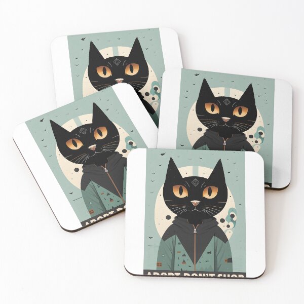 Item preview, Adopt Don’t Shop Cool Black Cat designed and sold by dreampik.