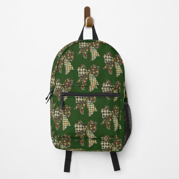 Item preview, Plaid Bow with Smiling Faces and Maple Leaf designed and sold by ChuckleSpace.