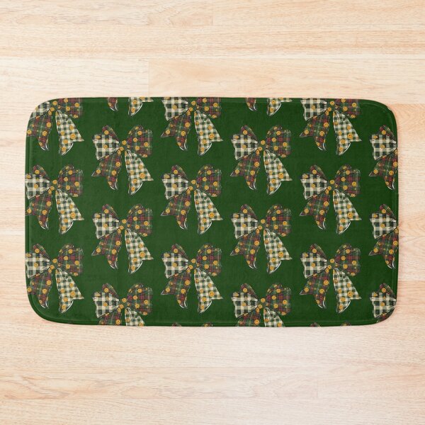 Item preview, Plaid Bow with Smiling Faces and Maple Leaf designed and sold by ChuckleSpace.