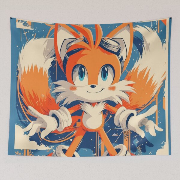 Item preview, Tails Bold Pop Kanji Poster designed and sold by AnimeArsenalPrints.