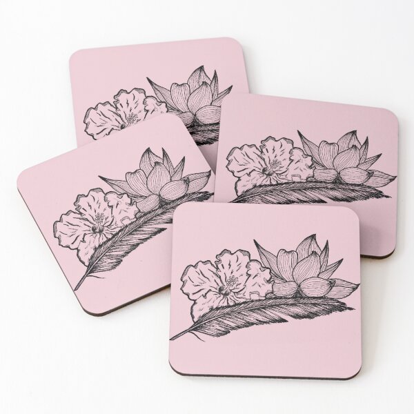 Item preview, Flowers and feather designed and sold by Half Mess.