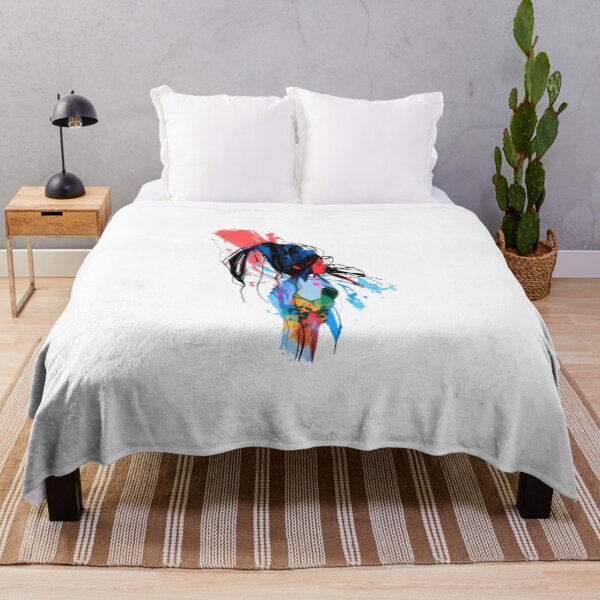 Item preview, Watercolor Girl – Abstract Splash Art Portrait for Canvas Prints designed and sold by dreampik.