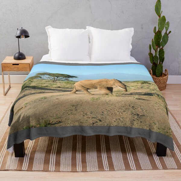 Item preview, Elephant in front of Kilimanjaro - Power & tranquility of nature – Kenya Photography designed and sold by Katja LebenFreude.