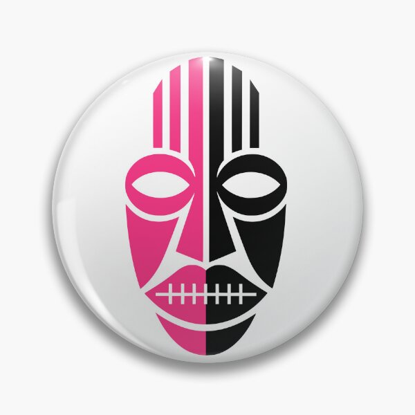 Item preview, Pink Black Duality Tribal Mask designed and sold by VISAFRICA.