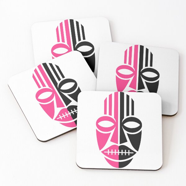 Item preview, Pink Black Duality Tribal Mask designed and sold by VISAFRICA.
