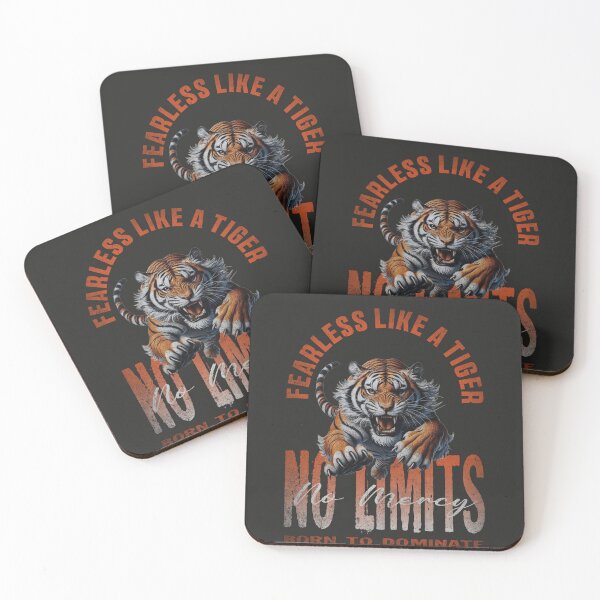 Item preview, Fearless Like a Tiger – No Limits Motivational designed and sold by HB Shirts.