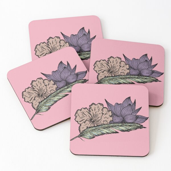 Item preview, Flowers and feather designed and sold by Half Mess.
