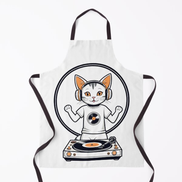 Item preview, DJ Cat – Funny Cartoon Cat with Headphones designed and sold by @AIrtfulVisions.