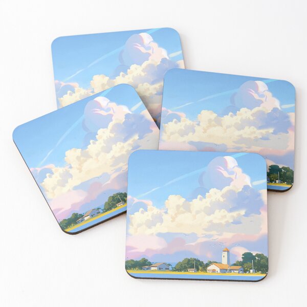 Item preview, Dreamy Blue Sky Over Serene Town designed and sold by Saragoza.