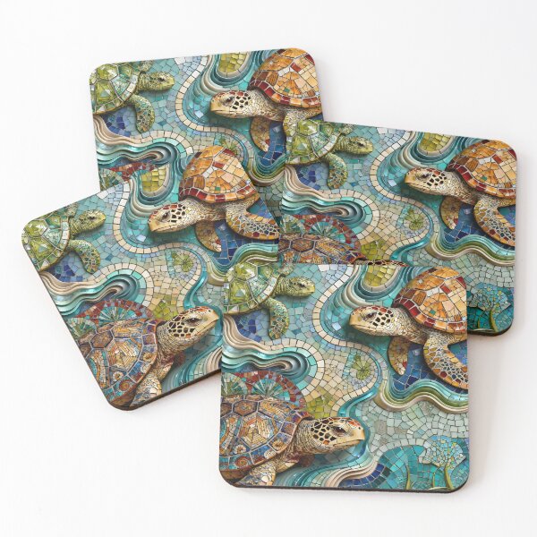 Item preview, Mosaic Turtles designed and sold by Paw's Arts.