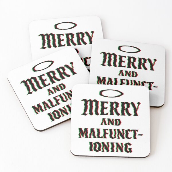 Item preview, Merry and Malfunctioning – Gothic Holiday Glitch Christmas Design designed and sold by Weasel Graphix.