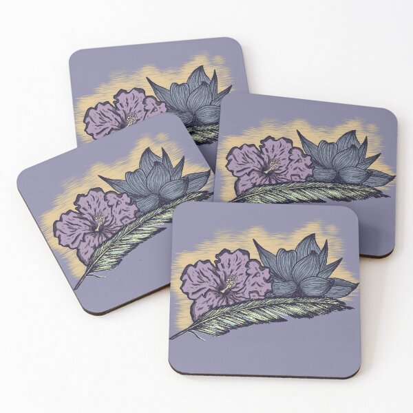 Item preview, Flowers and feather designed and sold by Half Mess.