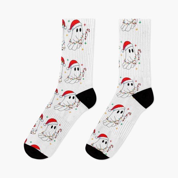 Item preview, Christmas Ghosts with Santa Hats and Holiday Cheer designed and sold by ChuckleSpace.