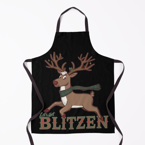 Artikelvorschau, Lustiges Weihnachtsrentier Let's Get Blitzen Scottish Tartan Holiday Humor Geschenk entworfen und verkauft von Loom on the Loch.