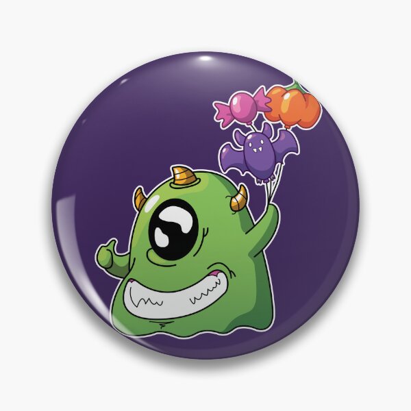 Item preview, Spooky Slime Monster with Balloons - Halloween Edition designed and sold by Groslat Art Experiments.