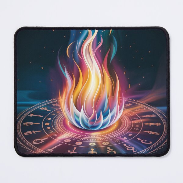 Item preview, А flame dancing at the center of a sacred mandala pattern. designed and sold by Lilashakti ⭐️ ⭐️ ⭐️ ⭐️ ⭐️.