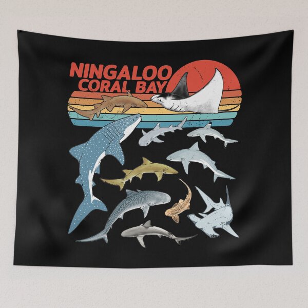 Item preview, Shark species Ningaloo Coral Bay Australia designed and sold by NicGrayGraphic.