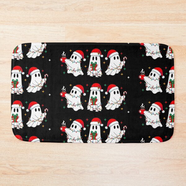 Item preview, Christmas Ghosts with Santa Hats and Holiday Cheer designed and sold by ChuckleSpace.