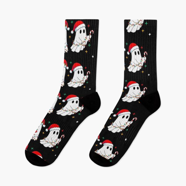 Item preview, Christmas Ghosts with Santa Hats and Holiday Cheer designed and sold by ChuckleSpace.