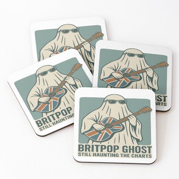 Item preview, Britpop Ghost Retro Music Tee – 90s Indie Rock Nostalgia Revival designed and sold by POD DYNASTY | Original Print On Demand T-Shirt Graphics.
