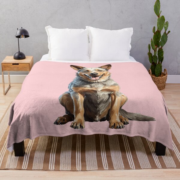 Item preview, Australian Cattle Dog Blue Heeler Puppy Watercolor (pink) designed and sold by Magnolia Valley Art.