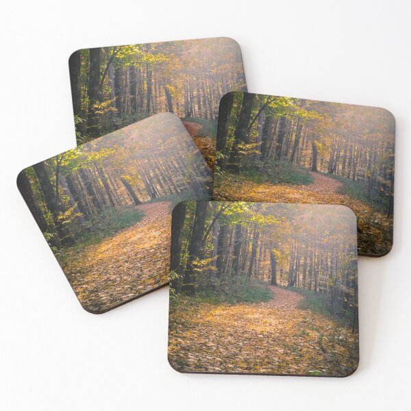 Item preview, Autumn Forest Path – Golden Fall Leaves Landscape designed and sold by eGreenHat.