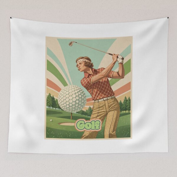 Item preview, Retro Swing King: Vintage Golf Vibes in Full Color designed and sold by ForeverPrintsOK.