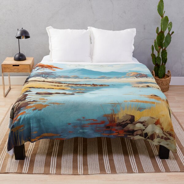Item preview, Mana Pools Zimbabwe African Safari Vintage Poster designed and sold by LaFabricaArt.