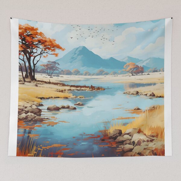 Item preview, Mana Pools Zimbabwe African Safari Vintage Poster designed and sold by LaFabricaArt.