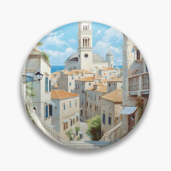Item preview, Straden Street Dubrovnik Croatia Mediterranean Poster designed and sold by LaFabricaArt.
