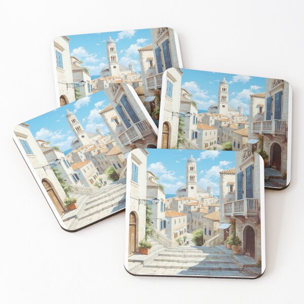 Item preview, Straden Street Dubrovnik Croatia Mediterranean Poster designed and sold by LaFabricaArt.