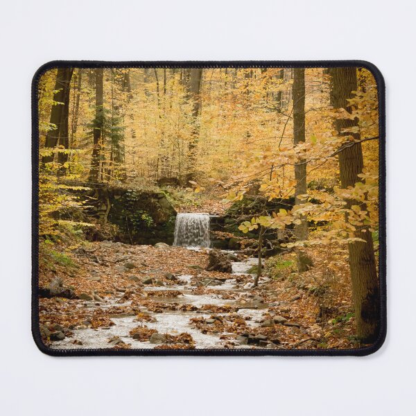 Item preview, Autumn Waterfall – Golden Fall Nature Landscape designed and sold by eGreenHat.