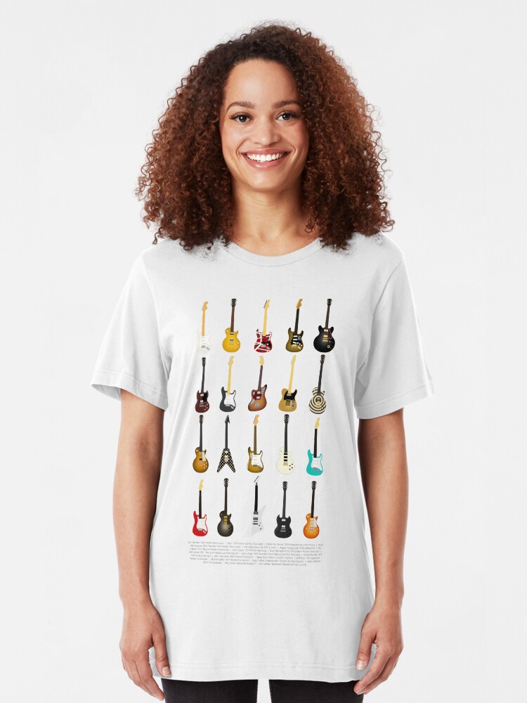 Alternate view of Guitar Collection (with Key) Slim Fit T-Shirt