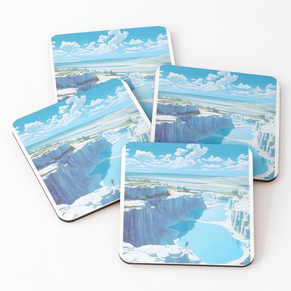 Item preview, Pamukkale Turkey Travertines Mineral Pool Poster designed and sold by LaFabricaArt.