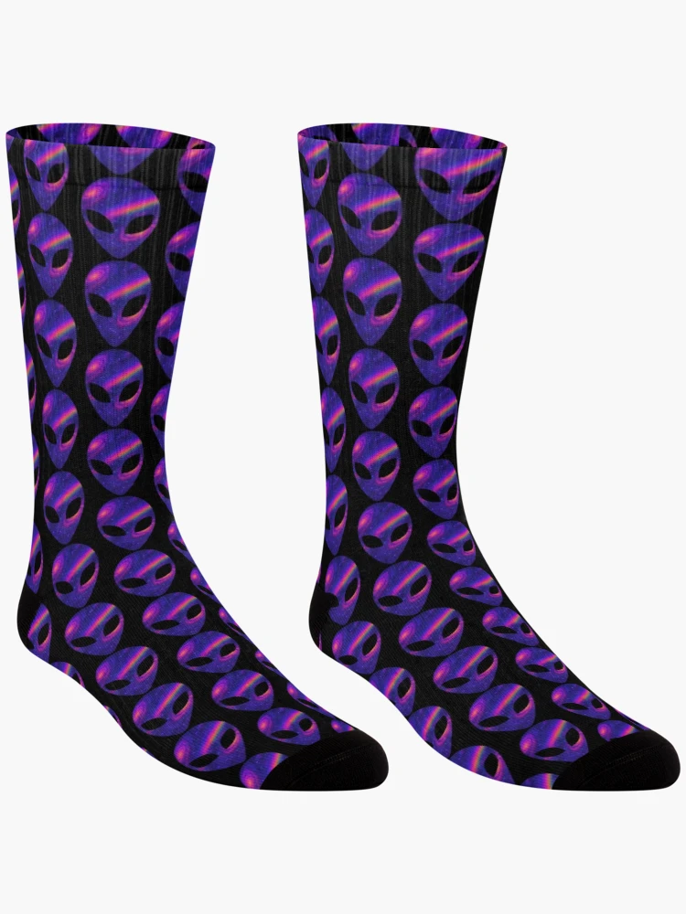 Thumbnail 3 of 5, Socks, Alien <3 designed and sold by Pixel_Riot.