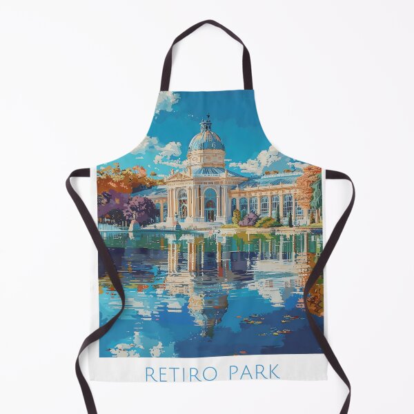 Item preview, Retiro Park Crystal Palace Madrid Vintage Poster designed and sold by LaFabricaArt.