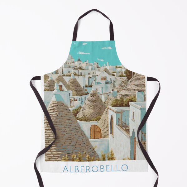 Item preview, Alberobello Italy Trulli Houses Vintage Poster designed and sold by LaFabricaArt.