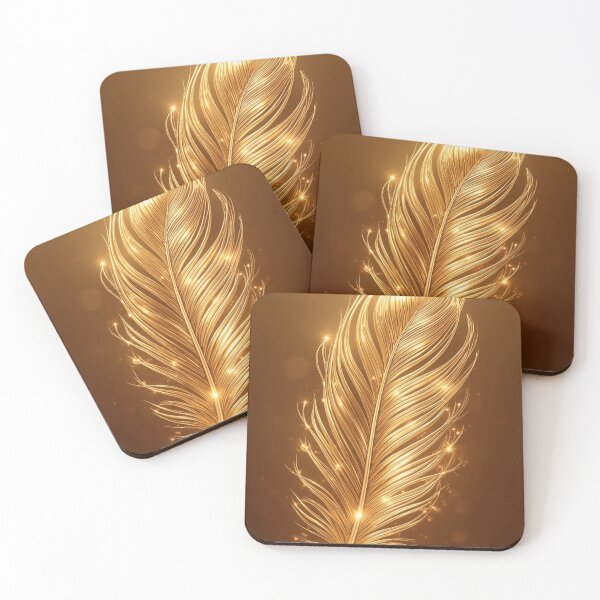 Item preview, Golden Feather of Light – Elegant Shimmering Luxury Design designed and sold by BoB-66.