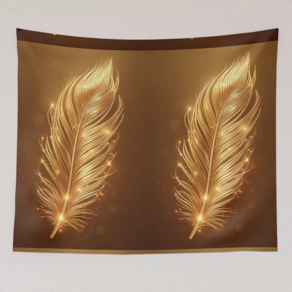 Item preview, Golden Feather of Light – Elegant Shimmering Luxury Design designed and sold by BoB-66.