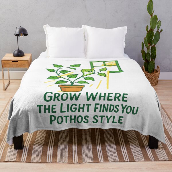 Item preview, Grow Where the Light Finds You Pothos Style T-Shirt | Uplifting Plant Quote designed and sold by 123artistickay.