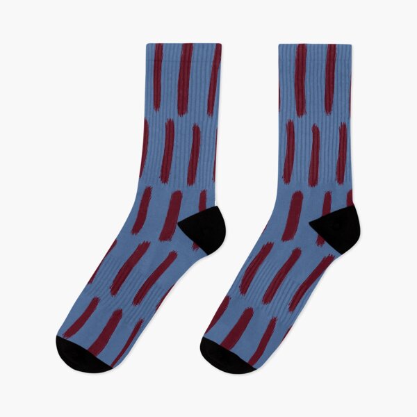 Item preview, Dark Red on Blue Brush Stroke Stripes designed and sold by OneThreeSix.