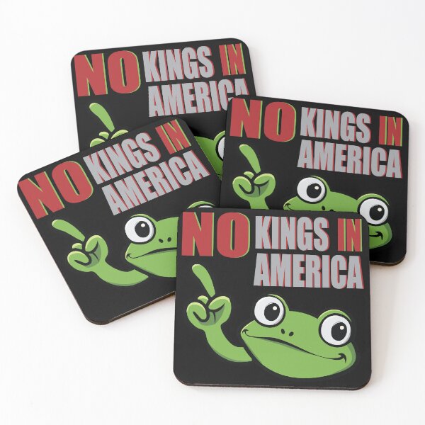 Item preview,   NO KINGS IN  AMERICA - FROG - RESIST - TEXT - NOPE designed and sold by Gihan-Design.